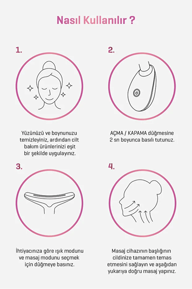 Yüz Ve Boyun Kırşıklık Giderici 3 Modlu Ems Güzellik Cihazı ( Gıdık, Sarkma, Kırışıklık )